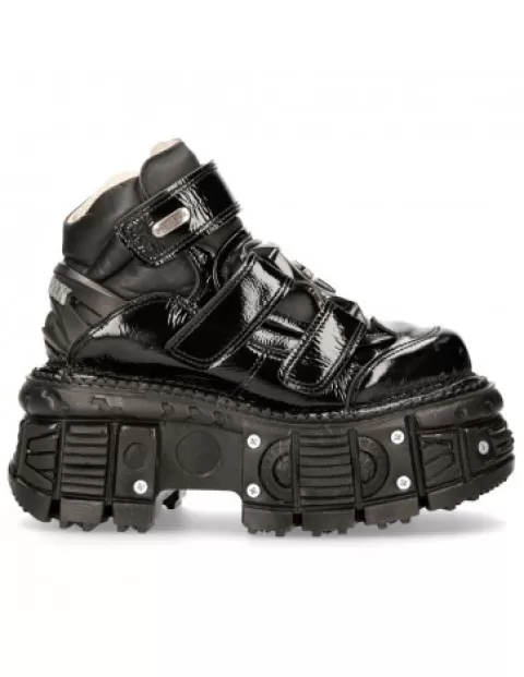 New Rock 285^Ankle Boot Black Imperfect  M-Tank008-R7