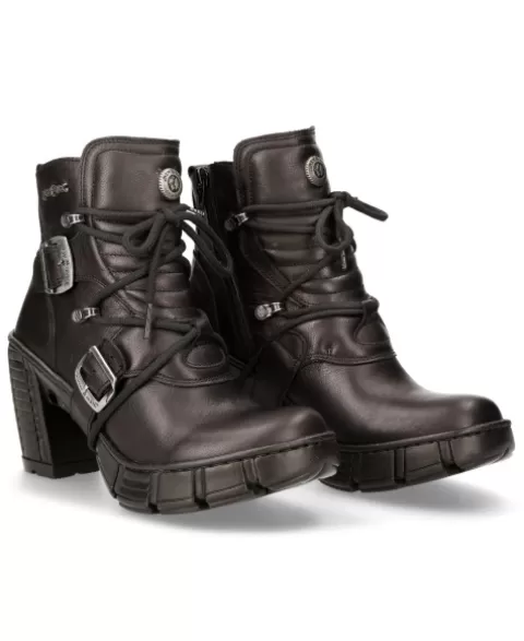 New Rock Booties | Booties^Ankle Boot Black M-Trcasco004-S2