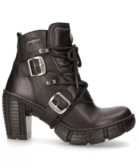 New Rock Booties | Booties^Ankle Boot Black M-Trcasco004-S2