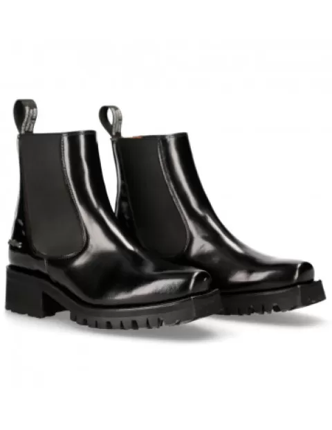 New Rock Western^Ankle Boot Black Pi  M-7752-C1