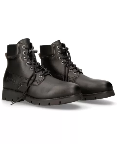 New Rock Military | Military^Ankle Boot Black Ranger With Laces M-Ranger046-V1