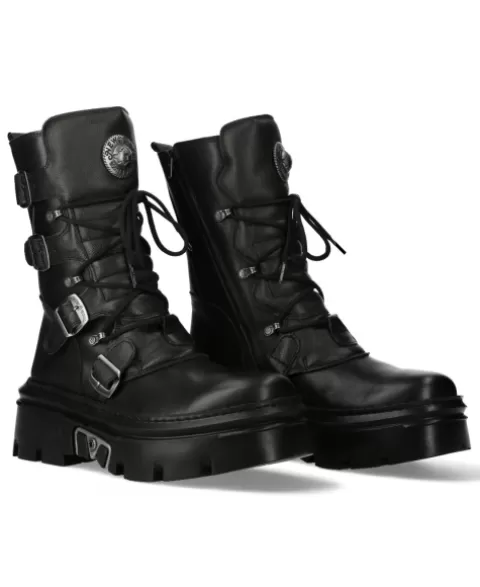 New Rock Boots | Boots^Ankle Boot Black Reactor  M-Wall373-S13