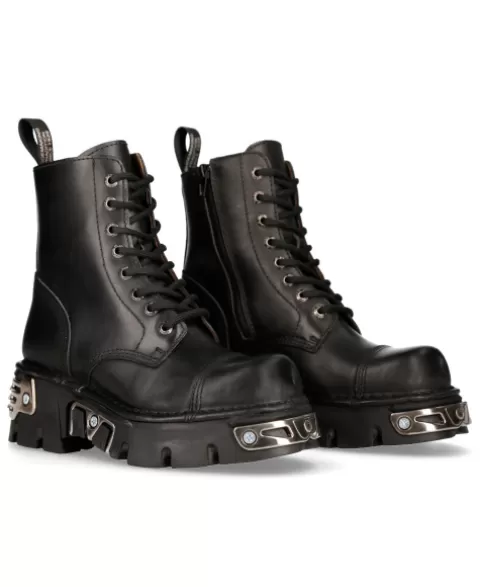 New Rock Boots | Boots^Ankle Boot Black Reactor With Laces M-Newmili083-S35