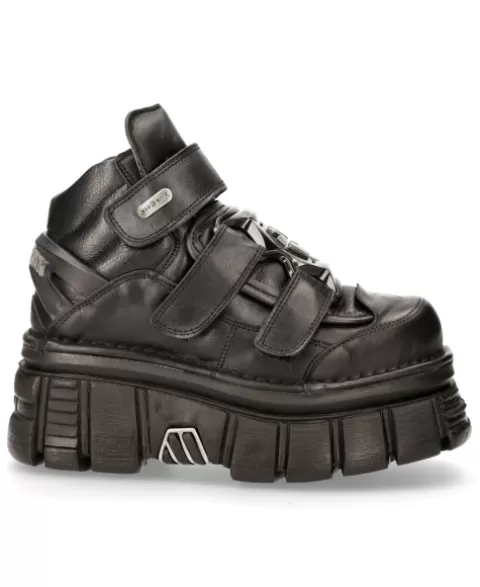 New Rock 285^Ankle Boot Black Tower  M-285-S37