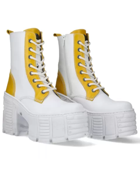 New Rock Booties | Booties^Ankle Boot Black Tower With Laces M-Tm008-C1