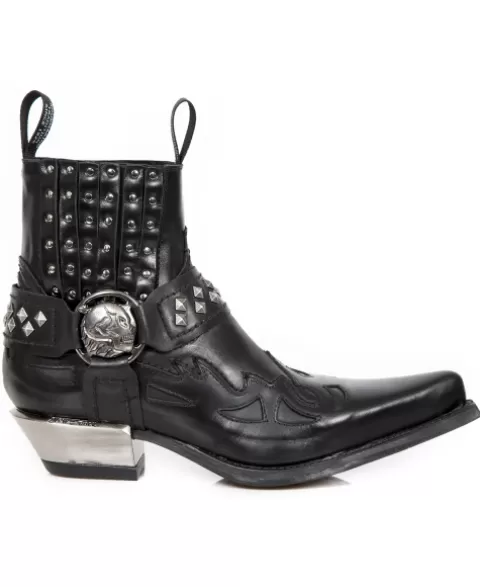 New Rock Western | Western^Ankle Boot Black West  M-7950-S9