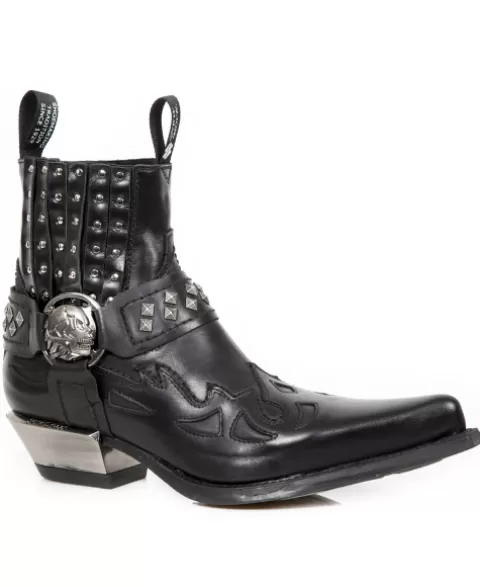 New Rock Western | Western^Ankle Boot Black West  M-7950-S9