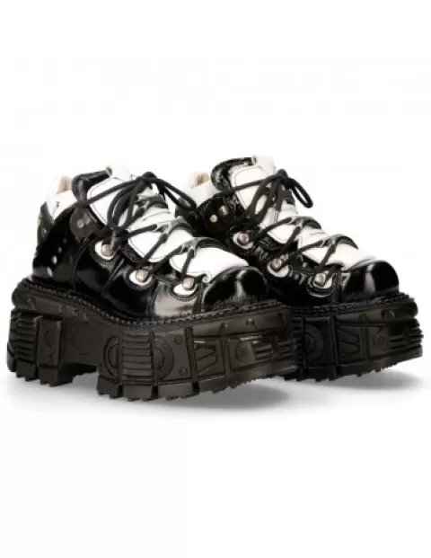 New Rock Platform | Platform^Ankle Boot  Imperfect With Laces M-106-S119