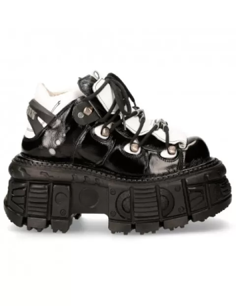 New Rock Platform | Platform^Ankle Boot  Imperfect With Laces M-106-S119