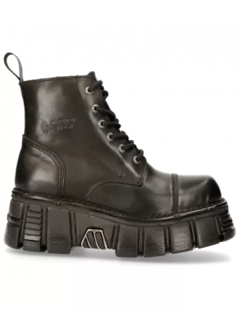 New Rock Military | Military^Ankle Boot Metallic M-Mili210N-C2