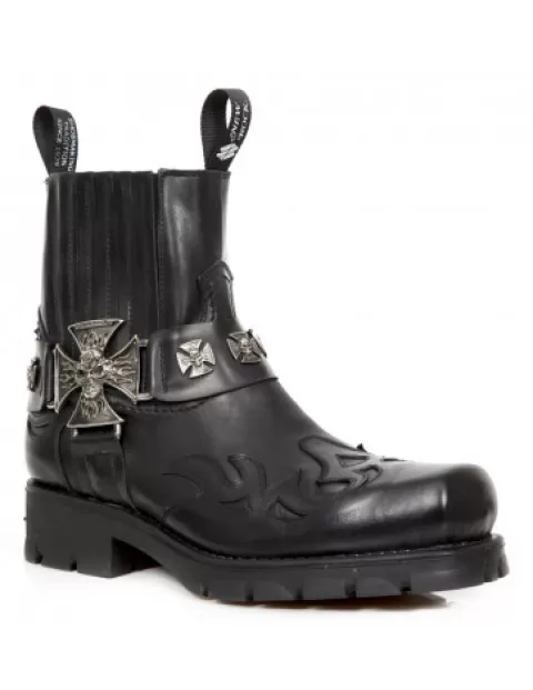 New Rock Biker^Ankle Boot Motorcycle M-7647-C1