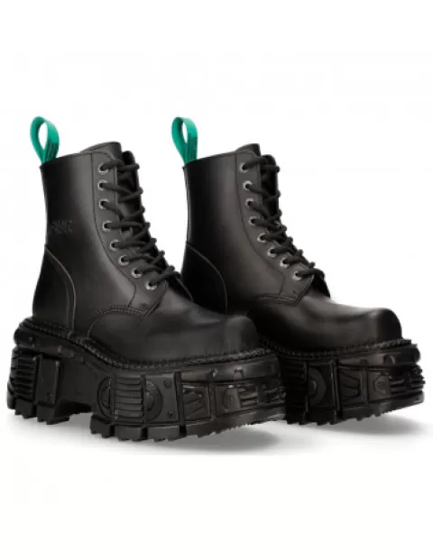 New Rock Military | Military^Black Imperfect With Laces M-Mili084N-V1