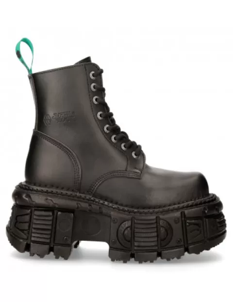 New Rock Military | Military^Black Imperfect With Laces M-Mili084N-V1