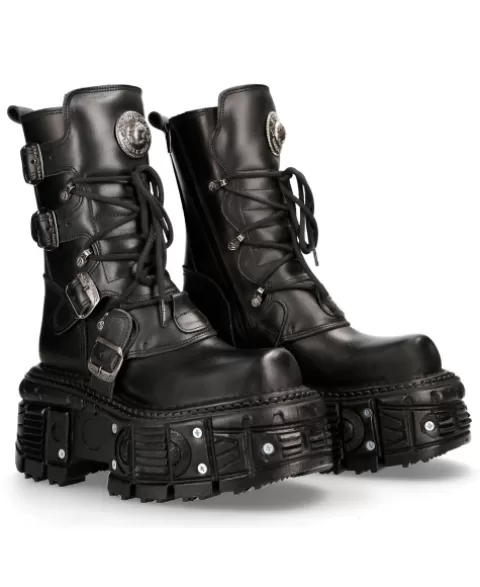 New Rock 373 | Rock^Boot Black Imperfect  M-Tank373-S1