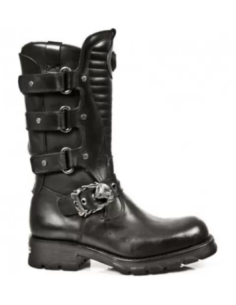 New Rock Biker^Boot Black Motorcycle  M-7604-S1