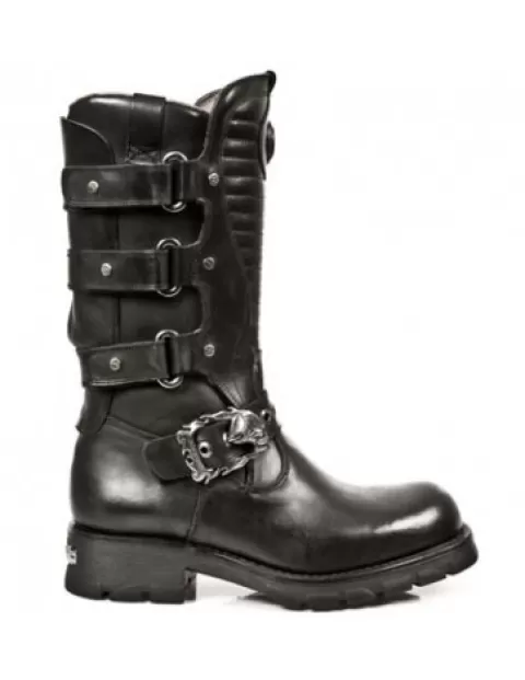 New Rock Biker^Boot Black Motorcycle  M-7604-S1