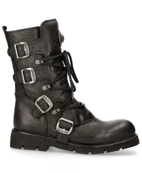 New Rock Boots | Boots^Boot Black Planing With Laces M-1473-S43