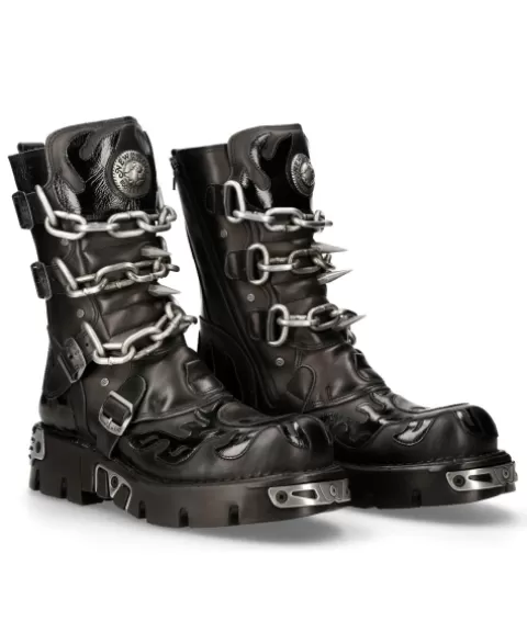 New Rock Boots | Boots^Boot Black Reactor  M-727-S5