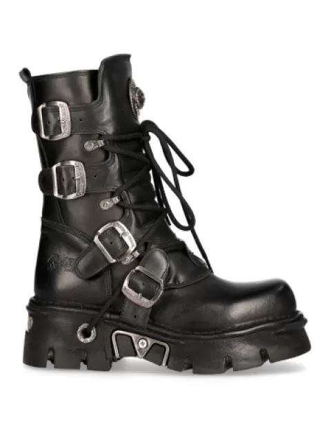 New Rock 373 | Boots^Boot Black Reactor With Laces M-373-S29