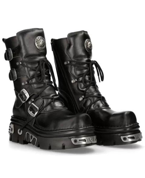 New Rock Boots | Boots^Boot Black Reactor With Laces M-373-S4