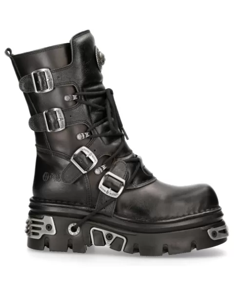 New Rock Boots | Boots^Boot Black Reactor With Laces M-373-S4