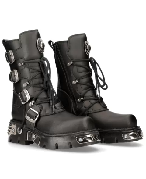 New Rock 373 | Boots^Boot Black Reactor With Laces M-373-S7