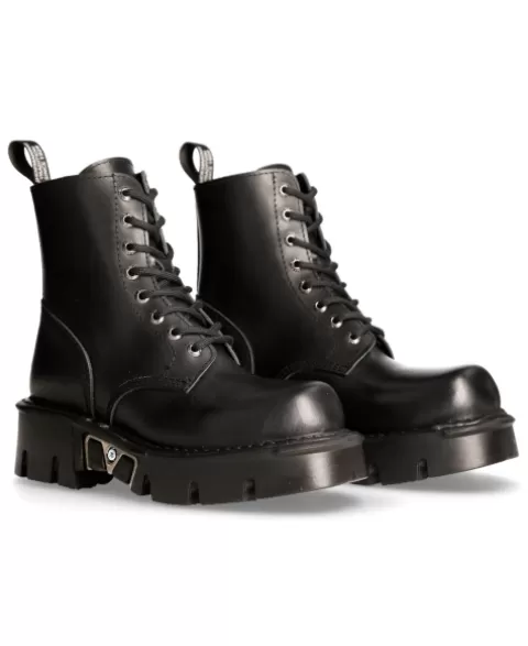 New Rock Boots | Boots^Boot Black Reactor With Laces M-Mili084N-S3