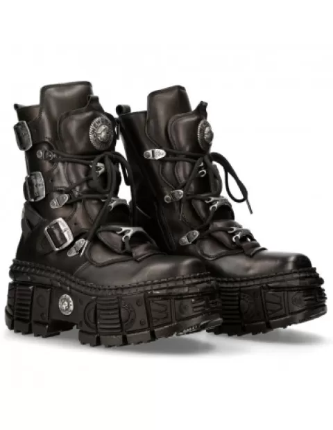 New Rock Wall^Boot Black Tank  M-Wall130B-S2
