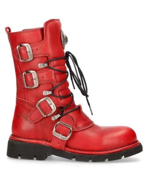 New Rock Boots | Boots^Boot Red Planing With Laces M-1473-S12