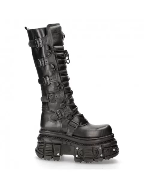 New Rock 373^High Boot Black Imperfect  M-272-C38