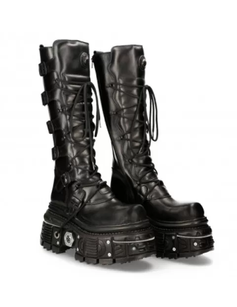 New Rock 373^High Boot Black Imperfect  M-272-C46
