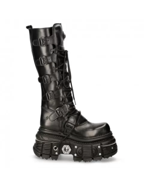 New Rock 373^High Boot Black Imperfect  M-272-C46