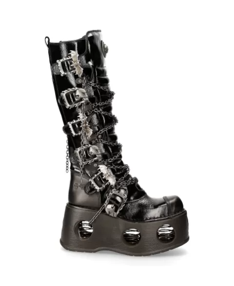 New Rock 373 | High heels^High Boot Black Neptuno  M-314-C11