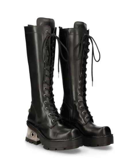 New Rock High boots | High Boots^High Boot Black New With Laces M-236-S1