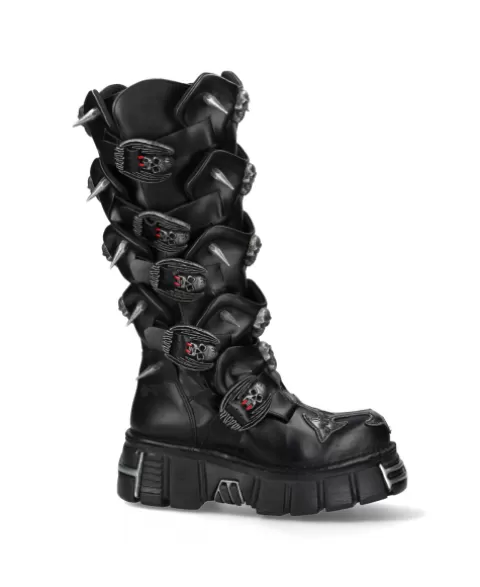 New Rock Platform | Platform^High Boot Black Tower  M-755-C4
