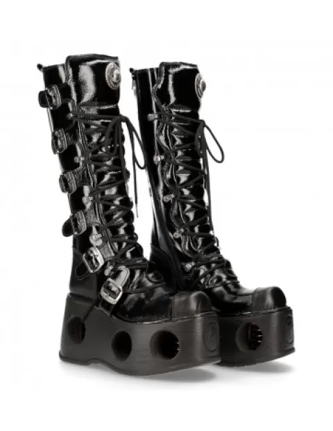 New Rock Platform | Platform^High Boot Metallic M-314-S5