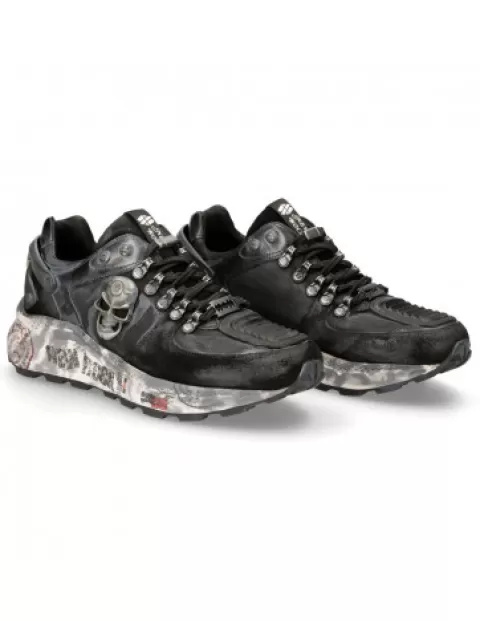 New Rock Sneakers^Shoe Black Chrono With Laces M-Chrono005-S1