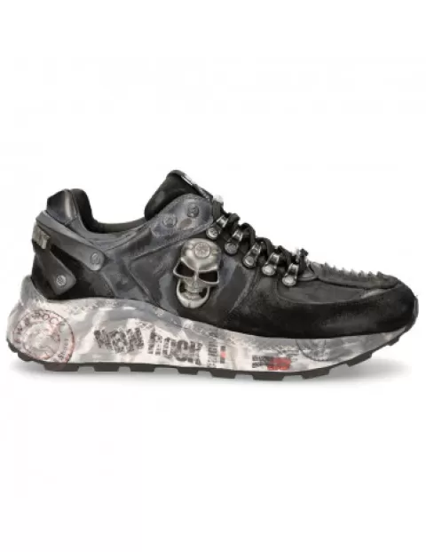 New Rock Sneakers^Shoe Black Chrono With Laces M-Chrono005-S1
