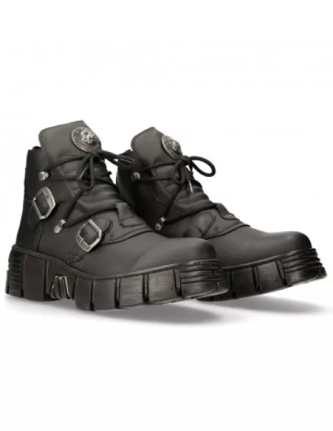 New Rock 373^Shoe Black Tower  M-Wall988-V1