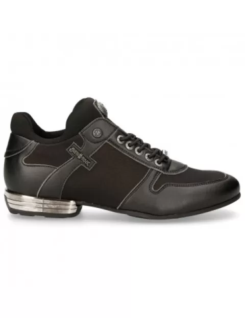 New Rock Sneakers^Skeaker Black Tpu With Laces M-Chrono002-V24